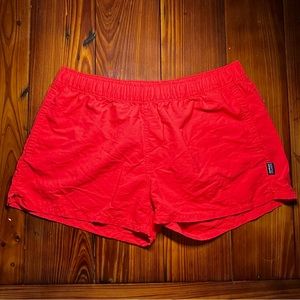 Patagonia BAGGIES Nylon 3" Outdoor Shorts (Women's Large) Coral Red